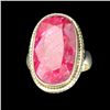 Image 1 : APP: 1k 7.06CT Oval Cut Ruby And Sterling Silver Ring
