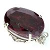 Image 1 : APP: 12.5k Designer Sebastian 284.99CT Oval Cut Ruby and Sterling Silver Pendant