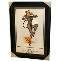 Alberto Vargas - Museum Framed & Matted Lithograph - '' Trick or Treat ''