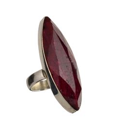 APP: 2.8k 18.88CT Marquise Cut Ruby And Sterling Silver Ring