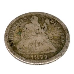 1877 Liberty Seated Dime Coin