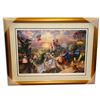 Image 1 : Thomas Kinkade - Museum Framed & Matted Lithograph - Signed, Numbered ''Beauty & the Beast''