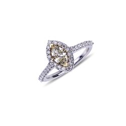 APP: 4.9k *14 kt. Two Tone Gold, 0.98CT Diamond Ring