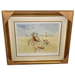 Salvador Dali 'Cosmic Horseman' Museum Framed & Matted