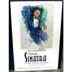 Hand Signed LeRoy Neiman: Sinatra at Hofstra