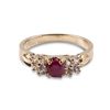 Image 1 : APP: 1.2k 14 kt. Gold, 1.20CT Ruby And White Sapphire Ring