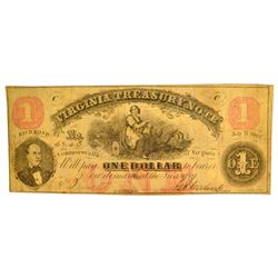 One Dollar Virginia Treasury Note