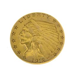 1912 $2.5 U.S. Indian Head Gold Coin