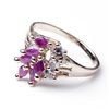Image 1 : APP: 1.1k 14 kt. Gold, 1.35CT Ruby And White Sapphire Ring