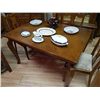 Image 1 : BELGUIM OAK DINING TABLE - DOUBLE DRAWER LEAFS - SOLID WOOD - AND 6 CHAIRS