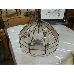 HAND MAKE LEADED GLASS CEILING LITE - PAID $600.00 NEW