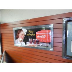 FRAMED PRINT - COCA COLA - PAUSE AND REFRESH - GALLERY ~$400