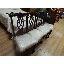 NEW CHIPPENDALE STYLE DINING CHAIRS - 4 X BID