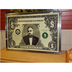 FRAMED PRINT "THE GODFATHER DOLLAR - RETAIL APPROX. $400