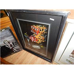 FRAMED PRINT "SHOOTING THE WAD - M. GODARD - ~$550