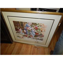 FRAMED LIMITED EDITION PRINT " VASES & FLOWERS - MARILN SIMANDLE - GALLERY ~$450