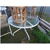 Image 1 : GLASS TOP ROUND PATIO TABLE