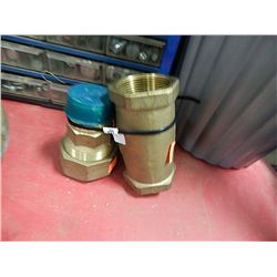 BRASS FITTINGS - ONE WAY VALVE AND ONE OTHER