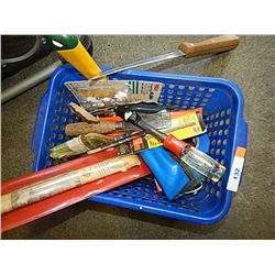 BUCKET OF TOOLS AND HARDWARE