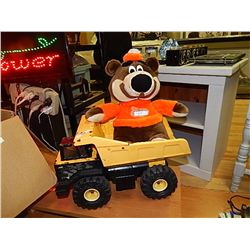 TONKA DUMP TRUCK WITH A & W BEAR STUFFY