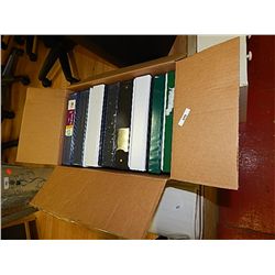 BOX OF BINDERS