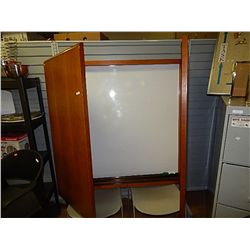 MAPLE ENCASED PRESENTATION WHITE BOARD - WALL MOUNTED