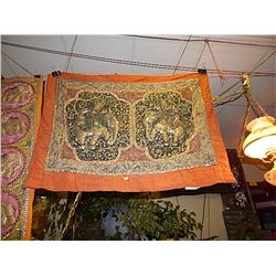 EASTERN INDIAN TAPESTRY - QUILTED ELEPHANT THEME -