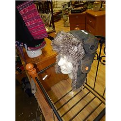 CAMO WINTER HAT - FUR LINED -