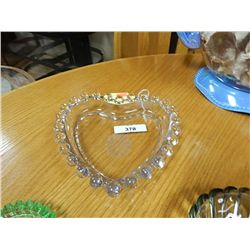 CORN FLOWER HEART GLASSWARE DISH