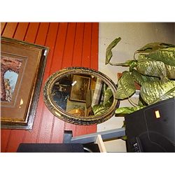 GUILDED FRAMED OVAL MIRROR