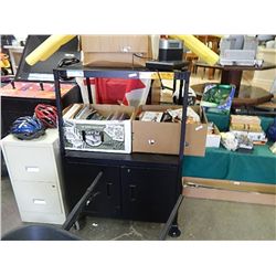 LARGE CART ON 4 WHEELS - ELECTIC OUTLETS ON SIDE - 2 DOORS AT BASE - BEDFORD BBULC48