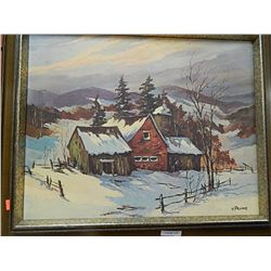 FRAMED PICTURE - OIL ON BOARD - W.PRANKE