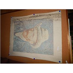 SELF PORTRAIT - VAN GOGH - ON CANVASS - NOT STRETCHED OR FRAMED