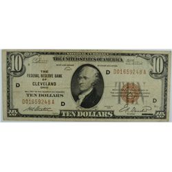 1929 $10 NATIONAL CLEVELAND, OH