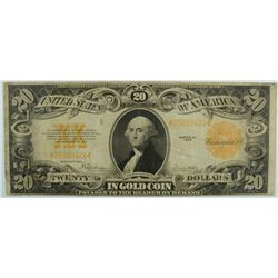1922 $20 US GOLD CERTIFICATE
