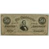 Image 1 : 1864 $50 CONFEDERATE STATES OF AMERICA