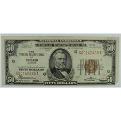 1929 $50 NATIONAL CHICAGO, IL