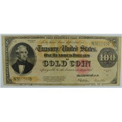 1922 $100 US GOLD CERTIFICATE (RARE NOTE)
