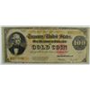 Image 1 : 1922 $100 US GOLD CERTIFICATE (RARE NOTE)