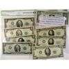 Image 1 : FRN COLLECTION: 14-1963 $1.00 CONSECUTIVE SERIAL #; 4 $2.00 BILLS 1976-1995-2003