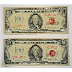 2-1866 $100 RED SEAL U.S. NOTES CIRC