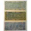 Image 2 : CONFEDERATE NOTES: 1864 $5.00 UNC; 2-1864 $10.00 F-VF,