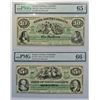 Image 1 : 2- SOUTH CAROLINA NOTES: $5.00 1872 PMG 66 EPQ AND 1872 $10.00 PMG 65 EPQ