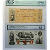 Image 1 : NOTES: 1860'S $2.00 VERMONT PMG 63; 1862 TEXAS PCGS 25 PPQ