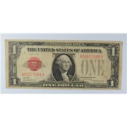 1928 $1.00 U.S. NOTE RED SEAL VG RARE