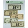 Image 1 : $1.00 SILVER CERT LOT: 3-CIRC, 1-AU STAR NOTE, 1-PCGS 68 PPQ