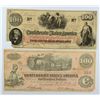 Image 1 : 2-$100 CONFEDERATE NOTES CIRC 1862