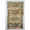 Image 1 : 4-$10 CONFEDERATE NOTES CIRC 1863-64