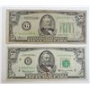 Image 1 : 2-$50.00 FRN STAR NOTE CIRC