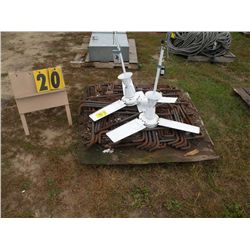 Pallet of anchors & ceiling fans